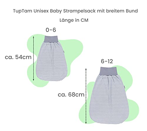 TupTam Saco de Dormir para Bebé de Verano con Ribete, Lunas/Albaricoque, 0-6 meses