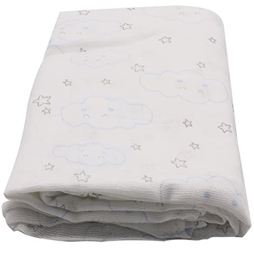 Various Muselinas 100% Algodón 120 * 120CM Bebe Recien Nacido Mantas Envolventes,Sirve como Mantita para Bebe en Carrito, Cuna, Cambiador - Arrullo para Bebe Nuble Azul