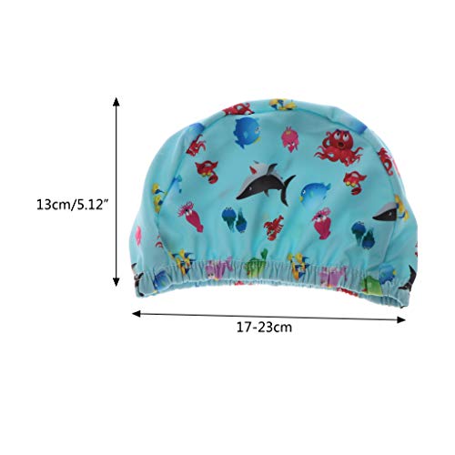 Vivitoch Gorras de natación para bebés recién nacidos de dibujos animados impresos sombreros de natación impermeables para niños niñas piscina 0-6 años