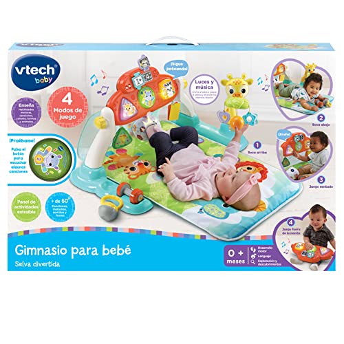 VTech Alfombra de Gimnasio Selva Divertida, Manta de Actividades para bebés +0 Meses, versión española (3480-550122), Color