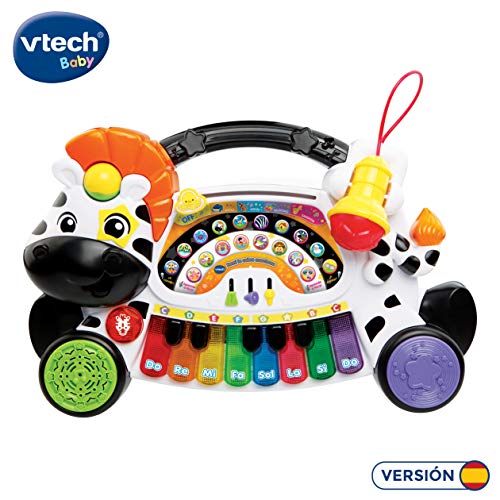 VTech- Remi la Cebra marchosa Piano Aprende Música Notas E Instrumentos con Teclado Interactivo, Multicolor, Talla Única (3480-179122) , color/modelo surtido