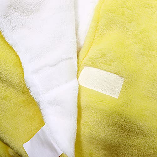 Wetry Saco de Dormir Bebe Unicornio Manta Envolvente Bebe Recien Nacido Invierno Térmico Swaddle Wrap Manta Bebe Unicornio Regalo Bebe Recien Nacido Niño, 0-3 Meses Amarillo