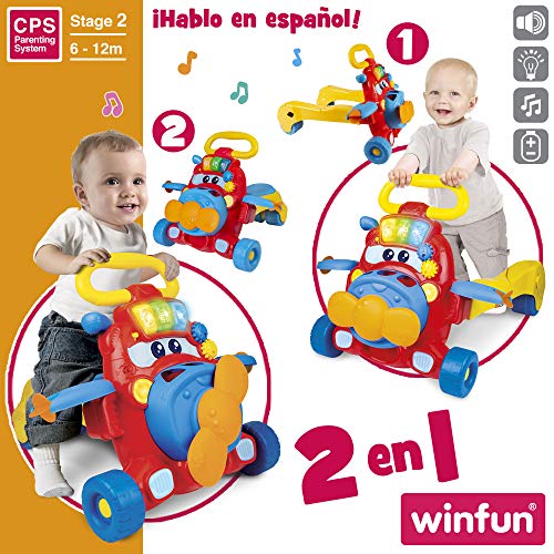 winfun - Correpasillos 2 en 1 con luces y sonidos avioneta winfun (46519)