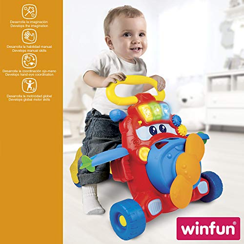 winfun - Correpasillos 2 en 1 con luces y sonidos avioneta winfun (46519)