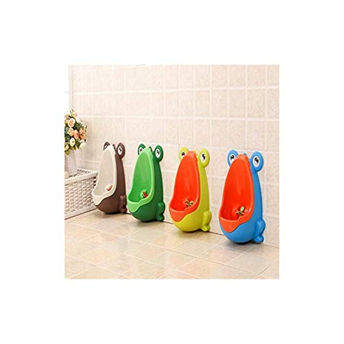 Wonque - Orinal infantil de pared con diseño de rana, para enseñar a los niños a orinar de pie, 1 unidad, polipropileno, Verde, 30*21*17CM