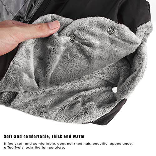 Yinuoday Manoplas para silla de paseo, guantes de cochecito Manguito para cochecito con bolsillo para teléfono Invierno Impermeable Bebé Cochecito Guantes de Lana