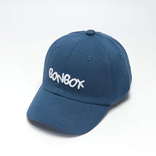 YWLINK Bebé NiñO NiñA Sombrero Letra Suave De AlgodóN Sombrero De Sol Aleros Gorra De BéIsbol Sombrero Boina SeccióN Delgada Visera CóModo Viajes Aire Libre Protector Solar Gorra(Azul,1-4 años Bebe)