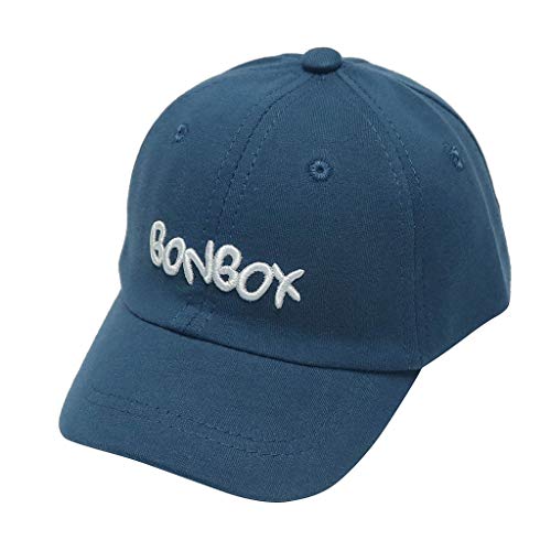 YWLINK Bebé NiñO NiñA Sombrero Letra Suave De AlgodóN Sombrero De Sol Aleros Gorra De BéIsbol Sombrero Boina SeccióN Delgada Visera CóModo Viajes Aire Libre Protector Solar Gorra(Azul,1-4 años Bebe)