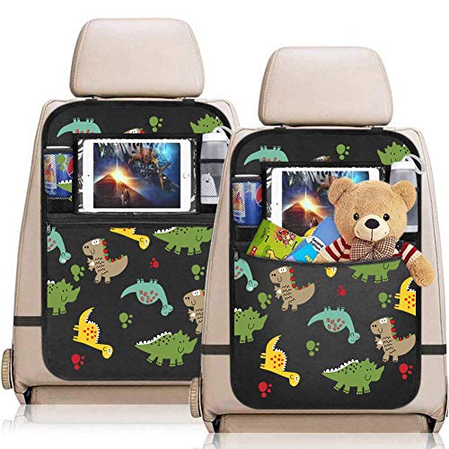 YZCX 2 Piezas Organizadores para Coche Protector Asiento Trasero Organizador Asiento Coche Accesorios Coche Interior Funda Asiento Coche Niños Varios Bolsillos Soporte Tablet Fácil de Limpiar