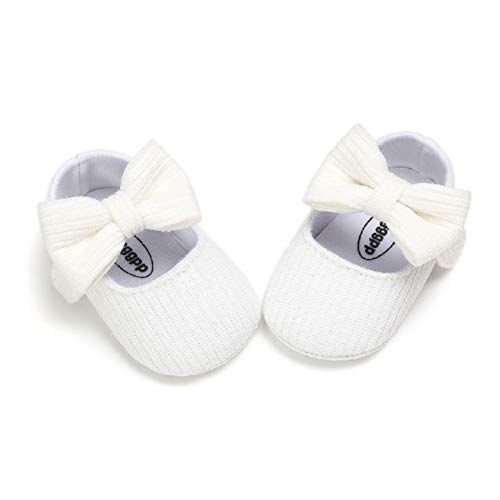 Zapatillas de bebé para 0-18 Meses, Zapatos de Suela Suave Antideslizante Bowknot Princesa para bebés Zapatos de Bautizo