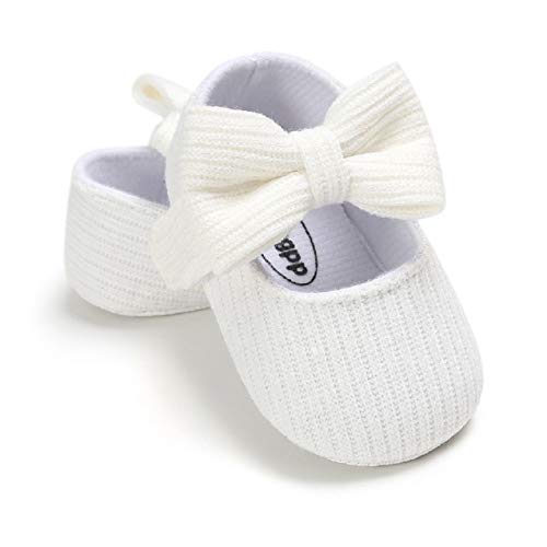 Zapatillas de bebé para 0-18 Meses, Zapatos de Suela Suave Antideslizante Bowknot Princesa para bebés Zapatos de Bautizo