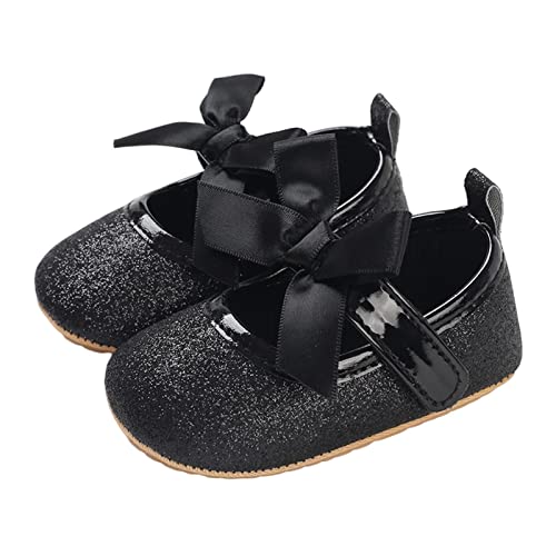 Zapato Bebe Niña con Suave Suela Antideslizantes Recien Nacida Zapatos Primeros Pasos Bebe Niña Mary Jane Princesa Zapatos para Niñas y Bebés 0-18 Meses