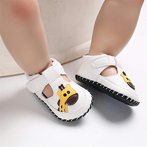 Zapatos Bebe Niña Niño, Zapatillas Bebe Primeros Pasos Animal de Dibujos Lindo Zapato de Cuero PU Zapatos de Casa Diarios Ligero Antideslizante Zapatos Recien Nacido 0-6M