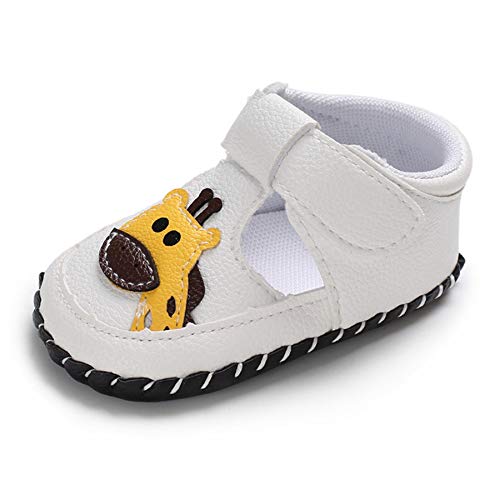 Zapatos Bebe Niña Niño, Zapatillas Bebe Primeros Pasos Animal de Dibujos Lindo Zapato de Cuero PU Zapatos de Casa Diarios Ligero Antideslizante Zapatos Recien Nacido 0-6M