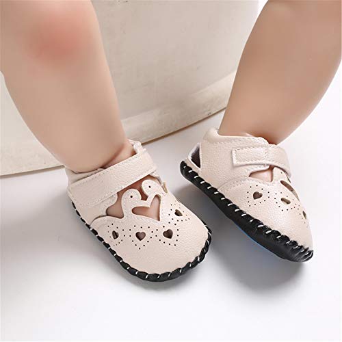 Zapatos Bebe Niña Niño, Zapatillas Bebe Primeros Pasos Animal de Dibujos Lindo Zapato de Cuero PU Zapatos de Casa Diarios Ligero Antideslizante Zapatos Recien Nacido 0-6M