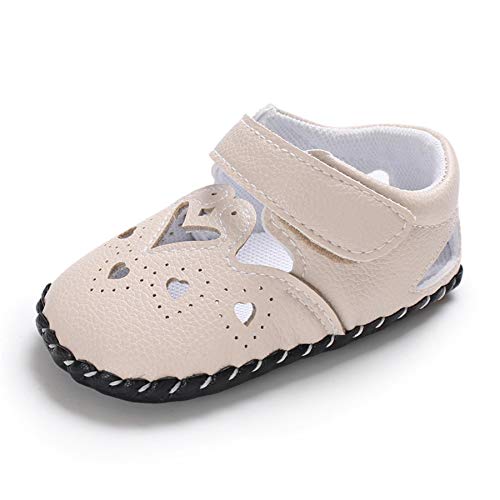 Zapatos Bebe Niña Niño, Zapatillas Bebe Primeros Pasos Animal de Dibujos Lindo Zapato de Cuero PU Zapatos de Casa Diarios Ligero Antideslizante Zapatos Recien Nacido 0-6M